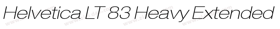 Helvetica LT 83 Heavy Extended Oblique字体转换